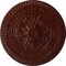 Ekena Millwork Naple Ceiling Medallion (Fits Canopies up to 3 3/8"), 37 1/2"OD x 3 3/8"P, Brushed Mahogany CM37NABMF - alternate 1